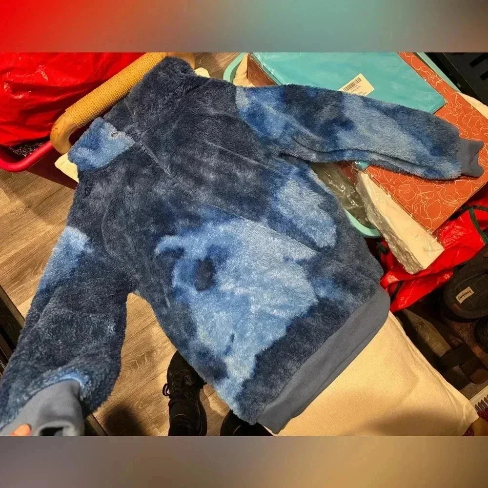 Cozy tye Dye Fleece hoodie Pullover M/L